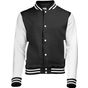 AWDis Just Hoods Kid's Varsity Jacket jet_black/white