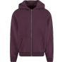 Build Your Brand Fluffy Zip Hoody plum_purple