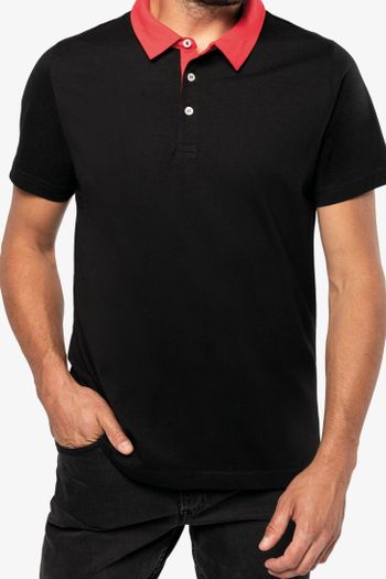 Image produit Polo jersey bicolore homme