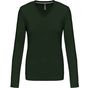 Kariban T-shirt col V manches longues femme forest_green