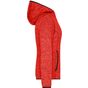 James&Nicholson Ladies' Knitted Fleece Hoody red_melange/black