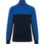 WK Designed To Work Sweat-shirt écoresponsable col zippé unisexe navy/royal_blue