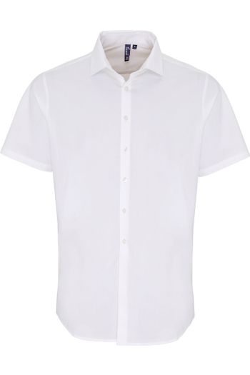 Image produit Chemise en popeline stretch à manches courtes pour homme