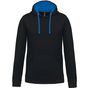 Kariban Sweat à capuche bicolore black/light_royal_blue