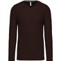 Kariban T-shirt col V manches longues chocolate