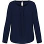 Kariban Blouse crêpe manches longues femme deep_sea_blue