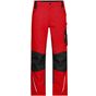 James&Nicholson Workwear Pants -STRONG- red/black
