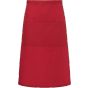 karlowsky XXL Oversized Bistro Apron Basic with Pocket Red