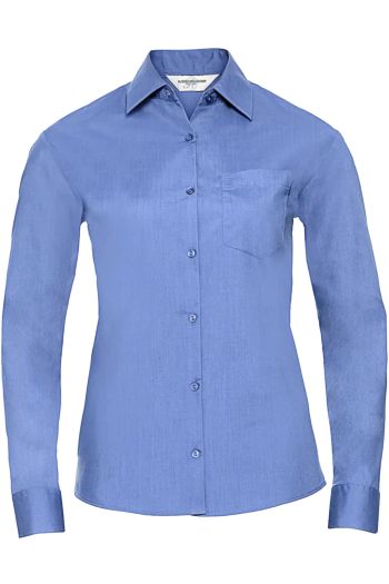 Image produit Chemise en Popeline Polyester/Coton classique manches longues femme