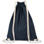 kimood Sac à dos en coton bio avec cordelettes navy_blue