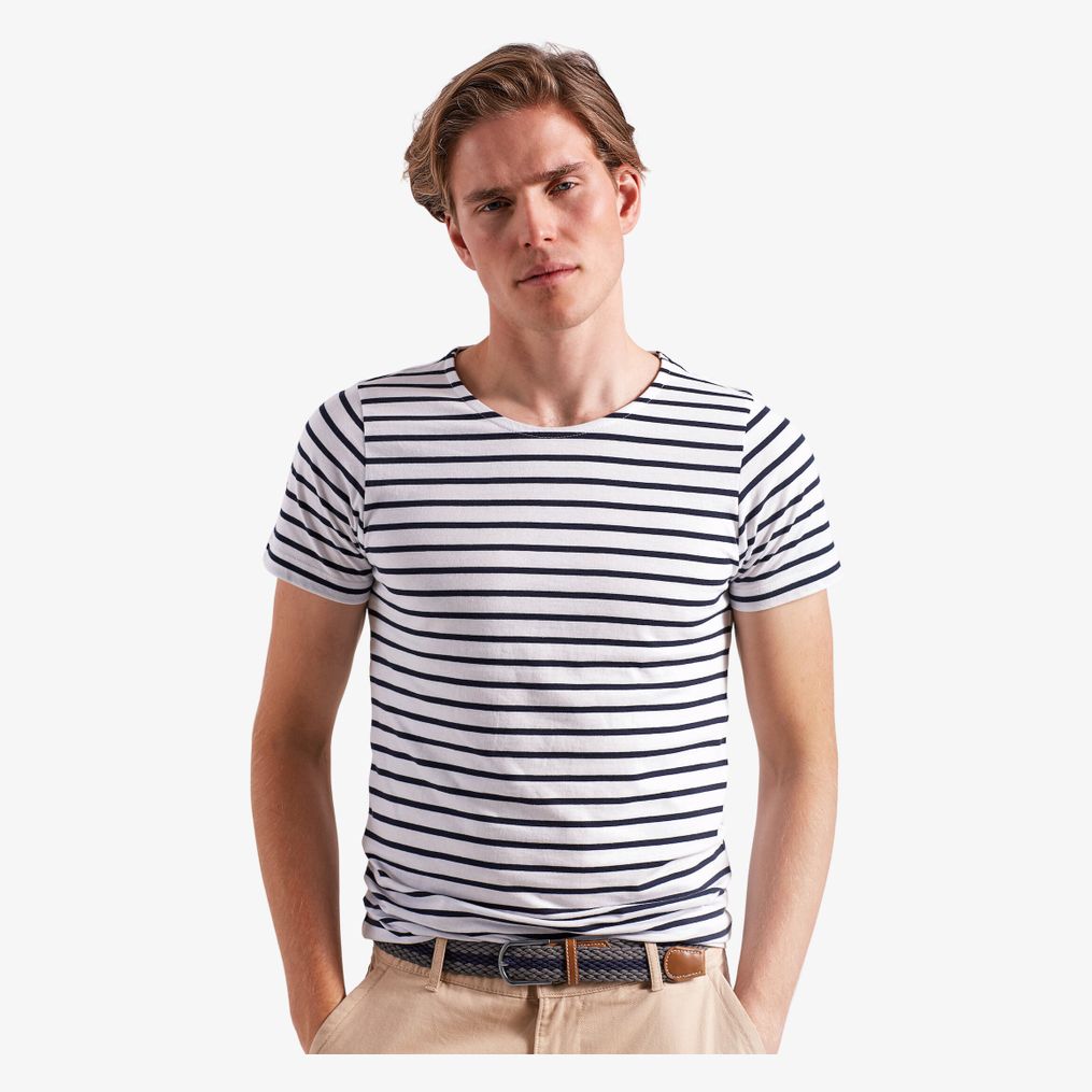 T-shirt marinière « coastal » homme à manches courtes asquith-&-fox