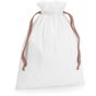 Westford Mill Sac en Coton avec Cordon Ruban soft_white/rose_gold