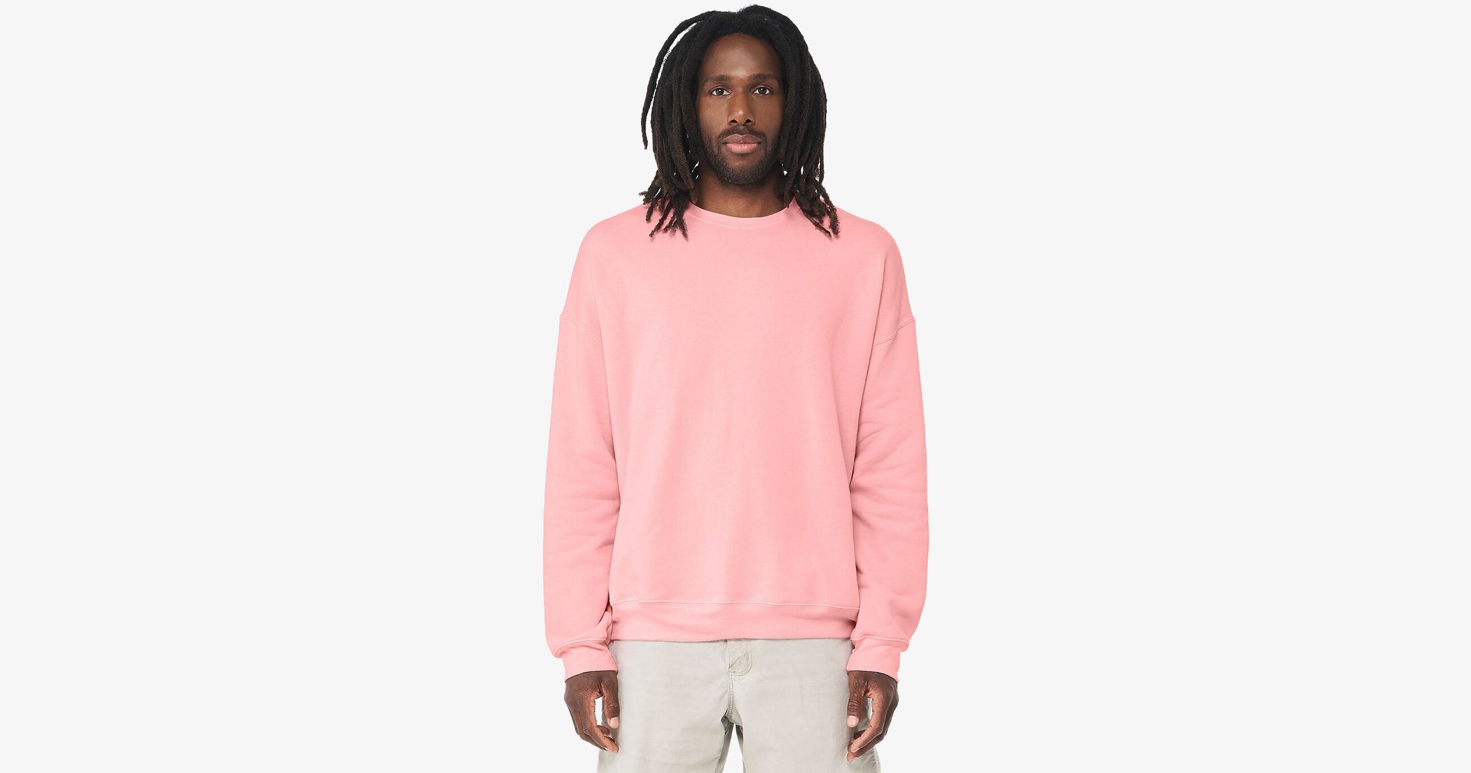 Bella Canvas 3945 – Felpa Unisex In Sponge Fleece Colore Rosa (Taglia 2XL) Manica Lunga - copertina