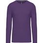 Kariban T-shirt homme manches longues encolure ronde purple