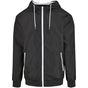 Build Your Brand Recycled Windrunner black/white