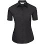Russell Chemise en Popeline Polyester/Coton classique courtes allongées Femme black