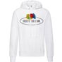 Fruit of the Loom Vintage Vintage Hooded Sweat Classic Large Logo Print white
