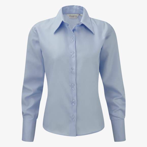 Ladies’ long sleeve tailored ultimate non-iron shirt Russell Collection