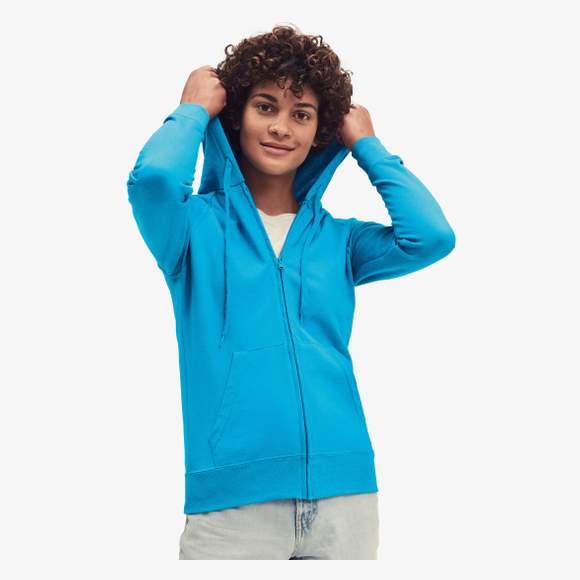 Lightweight Hooded Sweat Jacket Lady-Fit fruit of the loom