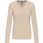 Kariban T-shirt col V manches longues femme light_sand