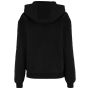 Build Your Brand Ladies Loose Fit Zip Hoody Black