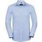 Russell Collection Men’s long sleeve fitted ultimate stretch shirt bright_sky