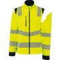 WK Designed To Work Veste softshell de sécurité recyclée avec manches détachables unisexe hi_viz_yellow/navy