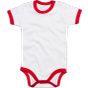 Babybugz Baby ringer bodysuit white/red