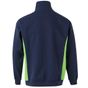 Velilla Sweat bicolore zippé navy/lime