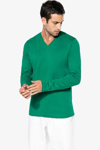 Image produit T-shirt col V manches longues