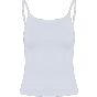 Build Your Brand Ladies Stretch Jersey Short Slim Top White