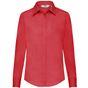 fruit of the loom Long Sleeve Poplin Shirt Lady-Fit rouge