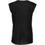 Bella Women's flowy muscle tee with rolled cuff black