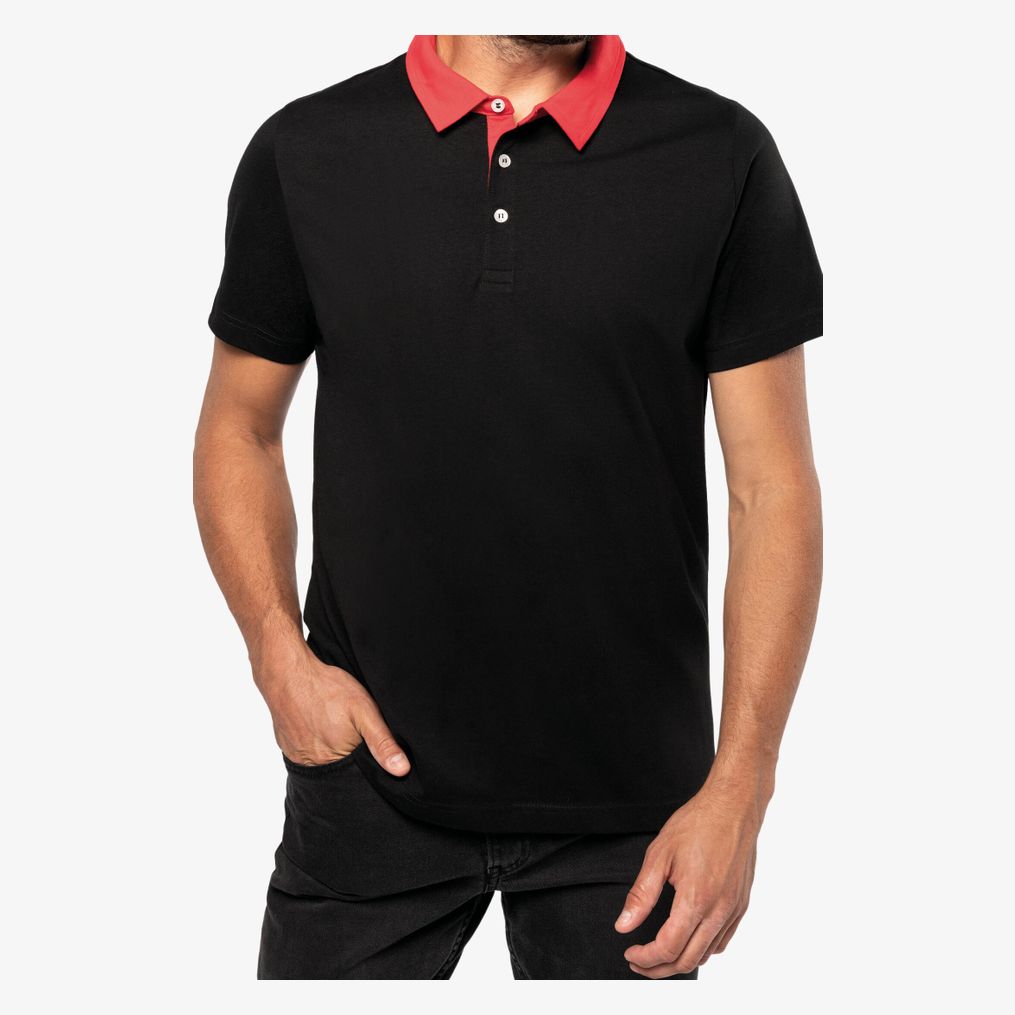 Polo jersey bicolore homme kariban