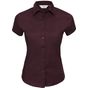 Russell Collection Ladies’ short sleeve fitted stretch shirt port
