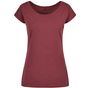 Build Your Brand Basic Ladies Wide Neck Tee - cherry - XL