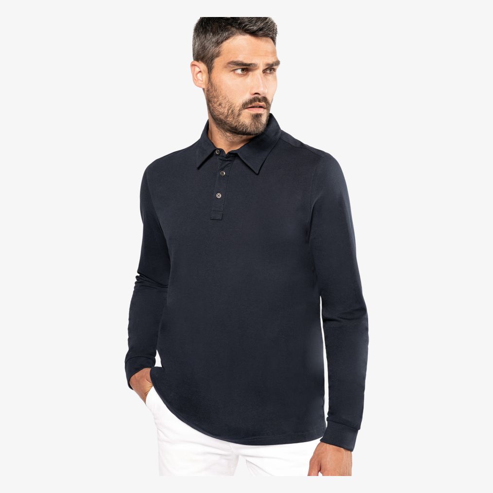 Polo jersey manches longues homme - Kariban