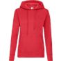 fruit of the loom Ladies classic hooded sweat red