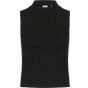 SF Clothing Women´s high neck crop vest black