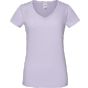 fruit of the loom Ladies 150 V-neck T soft lavender