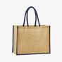 westfordmill Tote bag classique en jute amidonné naturel