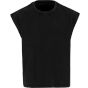 Build Your Brand Vintage Cropped Heavy Sleeveless Tee black
