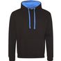 AWDis Just Hoods Varsity Hoodie jet_black/sapphire_blue