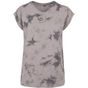 Build Your Brand Ladies Batik Dye Extended Shoulder Tee lightgrey_grey