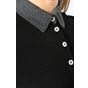 kariban Polo jersey bicolore femme black/dark_grey_heather