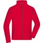 James&Nicholson Men's Structure Fleece Jacket red/carbon