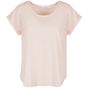 Build Your Brand Ladies Long Slub Tee pink