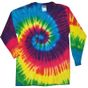 Colortone Long Sleeve Tie-dye T rainbow