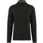 Kariban Polo maille piquée manches longues homme black/red/white