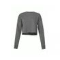 Bella Women's cropped crew fleece deep_heather